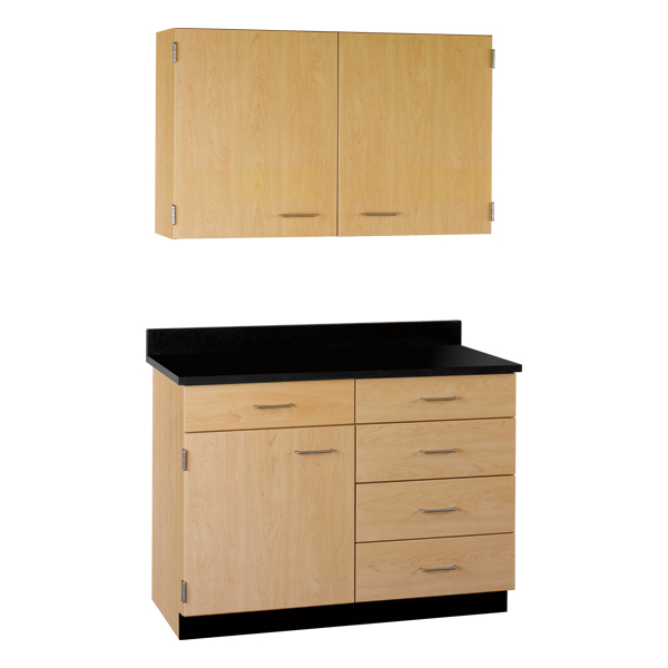 2-Door Wall Unit & 1-Door/5-Drawer Base Unit Cabinet Suite